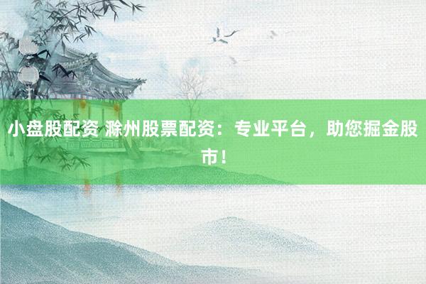 小盘股配资 滁州股票配资：专业平台，助您掘金股市！