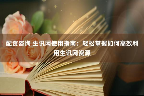 配资咨询 生讯网使用指南：轻松掌握如何高效利用生讯网资源
