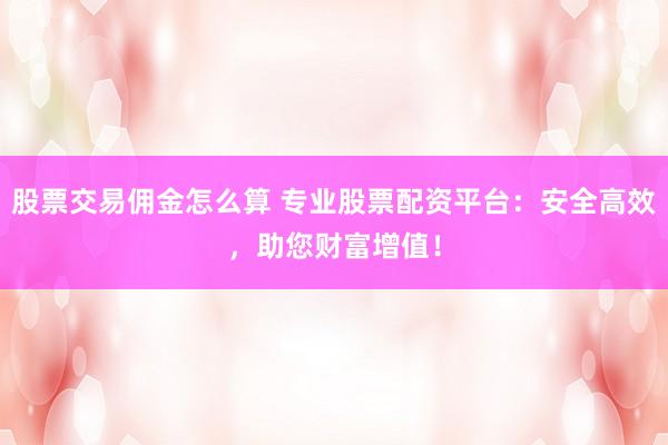 股票交易佣金怎么算 专业股票配资平台：安全高效，助您财富增值！