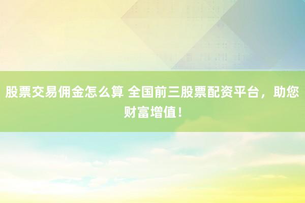 股票交易佣金怎么算 全国前三股票配资平台，助您财富增值！