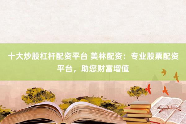 十大炒股杠杆配资平台 美林配资：专业股票配资平台，助您财富增值