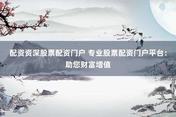 配资资深股票配资门户 专业股票配资门户平台：助您财富增值