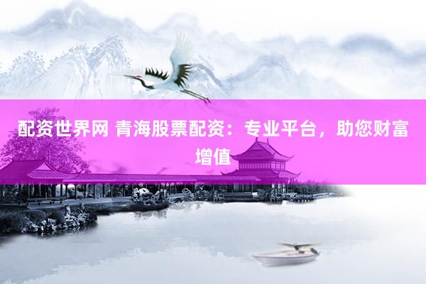 配资世界网 青海股票配资：专业平台，助您财富增值
