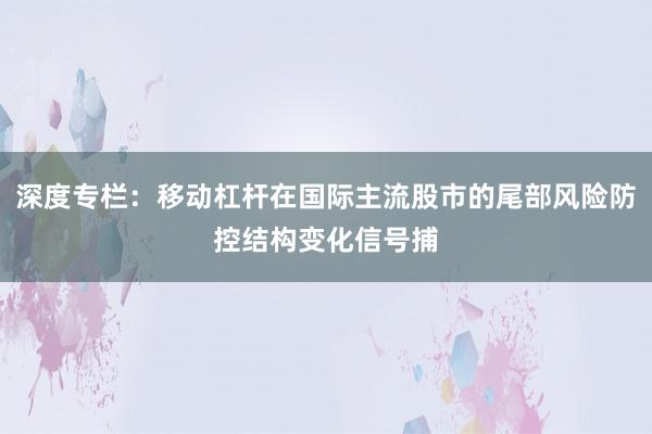 深度专栏:移动杠杆在国际主流股市的尾部风险防控结构变化信号捕