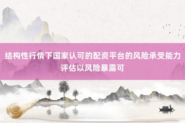 结构性行情下国家认可的配资平台的风险承受能力评估以风险暴露可